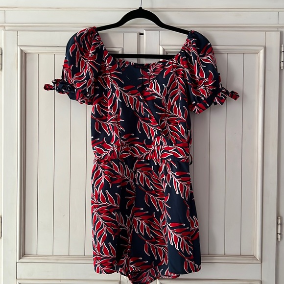 NWT Navy and Red Romper - Picture 1 of 5